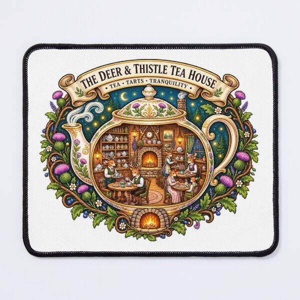 Item preview, Deer & Thistle Tea House | Enchanted Woodland Deer Tea Party designed and sold by MrDev.