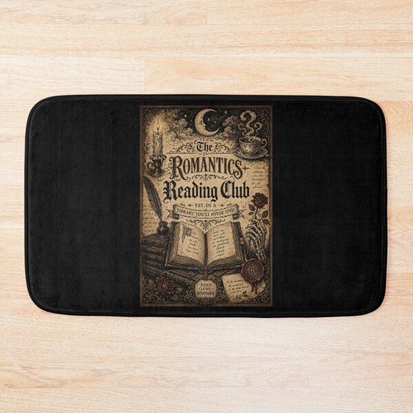 Item preview, The Romantics Reading Club Dark Academia Typography Poster | Book Lover Vintage Art designed and sold by Fanverse Merchandise.