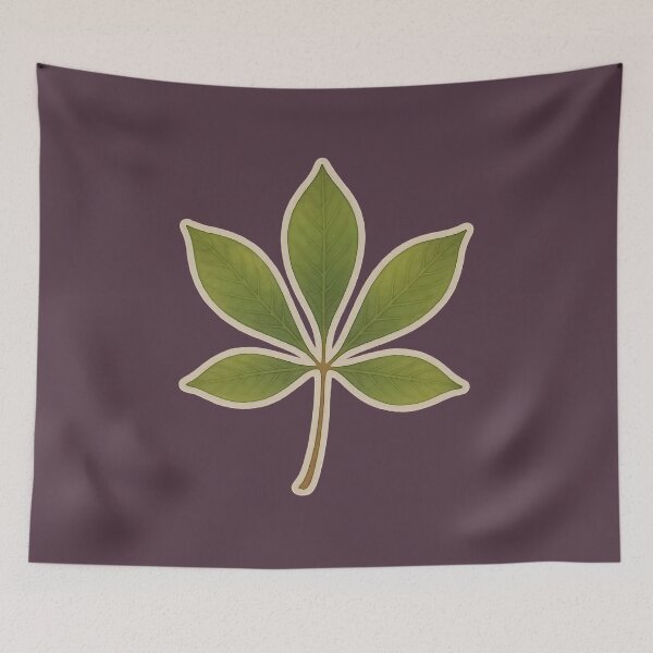 Item preview, Watercolor Botanical Leaves Nature Inspired Collection: Buckeye designed and sold by PinUpPizzazz.