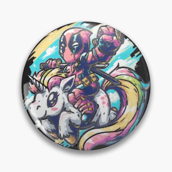 Item preview, Deadpool Riding Colorful Unicorn Chibi PERFECT GIFT FOR YOU AND FRIENDS designed and sold by NewVision-Shop.