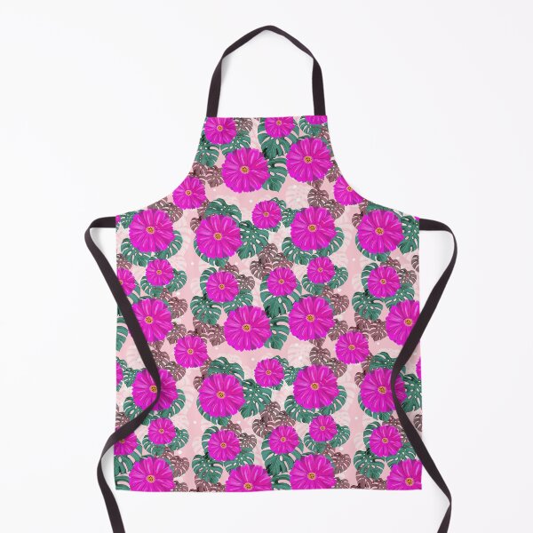 Item preview, Tropical floral pattern pink background  designed and sold by tornasolhaze.