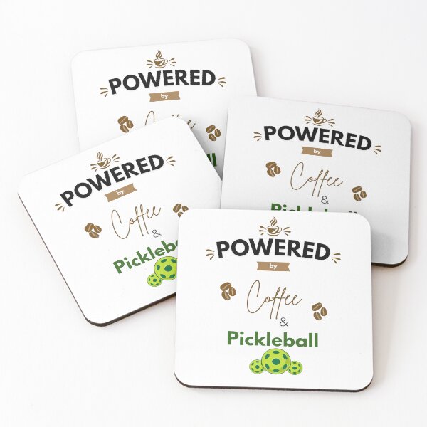 Item preview, Powered by Coffee and Pickleball designed and sold by PawFitt.