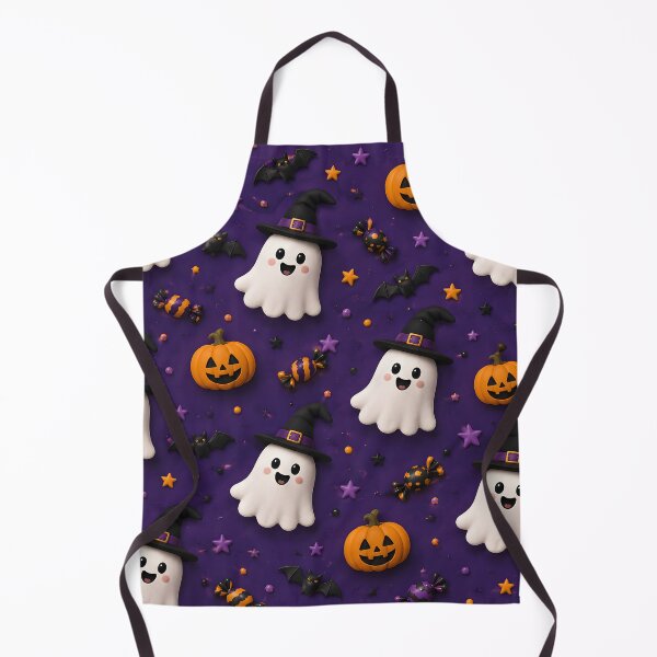 Item preview, Cute Witch Ghost Halloween Pattern designed and sold by TinyWeird.
