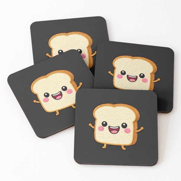 Item preview, Chubby Toast Kawaii Embroidery Patch Illustration designed and sold by ColorSplash123.