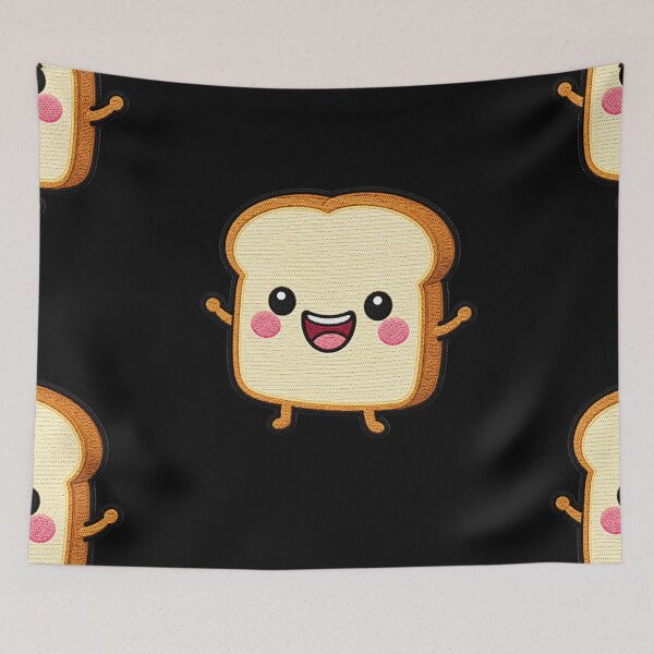 Artikelvorschau, Chubby Toast Kawaii Stickaufnäher-Illustration entworfen und verkauft von ColorSplash123.