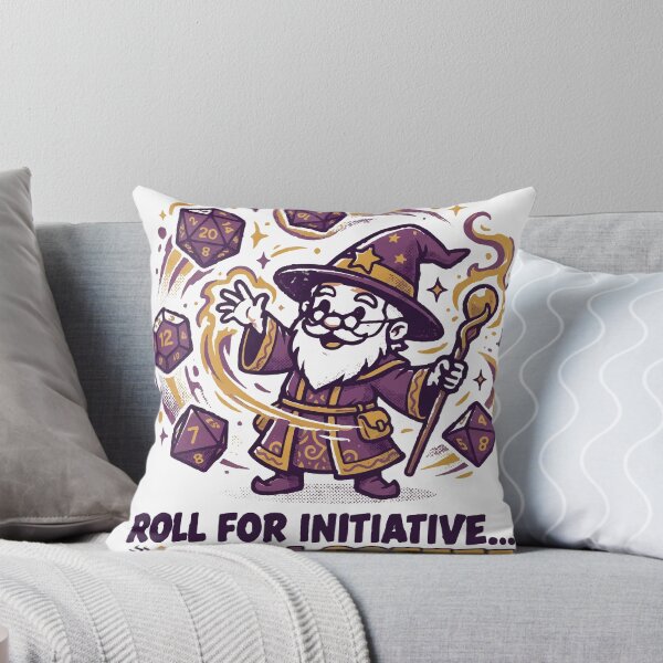 Item preview, Roll For Initiative Then Coffee Funny Tabletop RPG Wizard designed and sold by AmberlightArt.