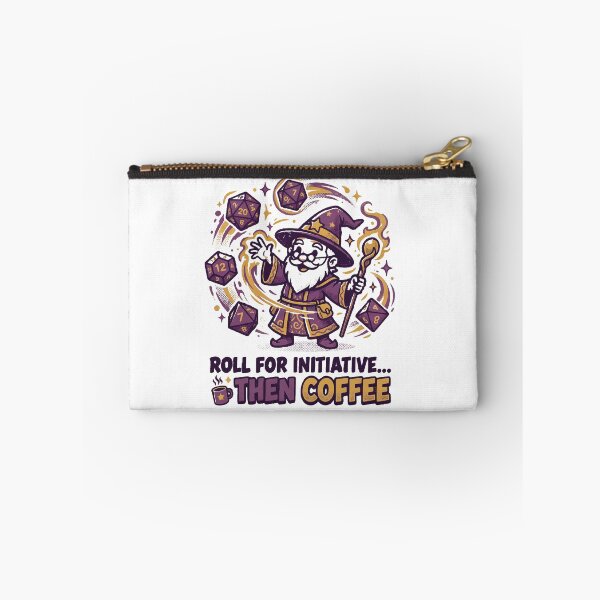 Item preview, Roll For Initiative Then Coffee Funny Tabletop RPG Wizard designed and sold by AmberlightArt.