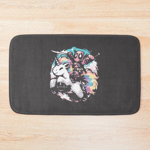 Item preview, Deadpool Riding Colorful Unicorn Fan Art LIMITED EDITION designed and sold by NewVision-Shop.