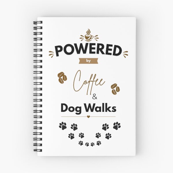 Item preview, Powered by Coffee and Dog Walks designed and sold by PawFitt.