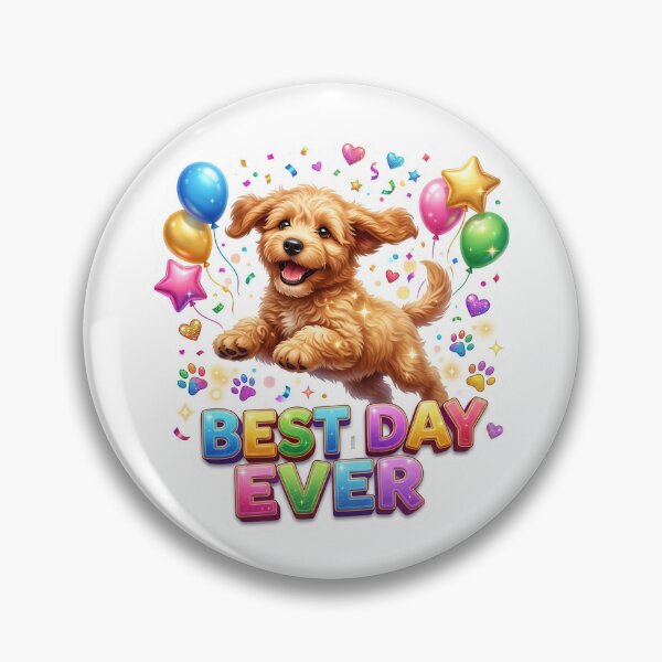 Item preview, Best Day Ever Happy Puppy Celebration Art designed and sold by pradeepvisuals.