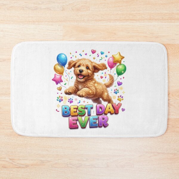 Item preview, Best Day Ever Happy Puppy Celebration Art designed and sold by pradeepvisuals.