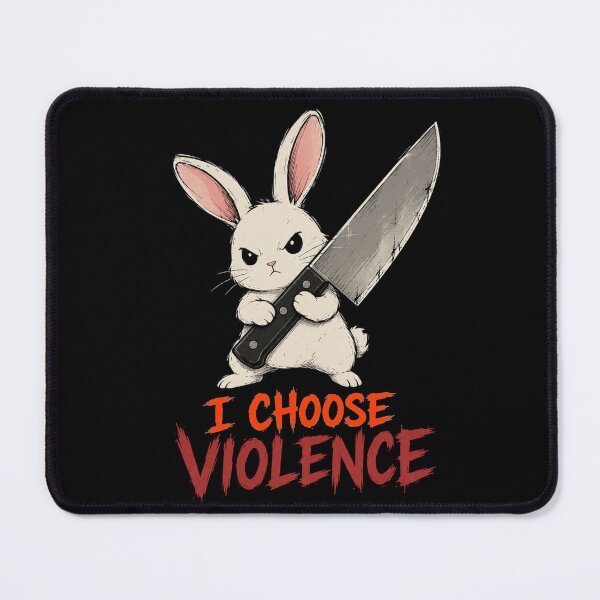 Item preview, I Choose Violence Bunny designed and sold by TheEndDesign.
