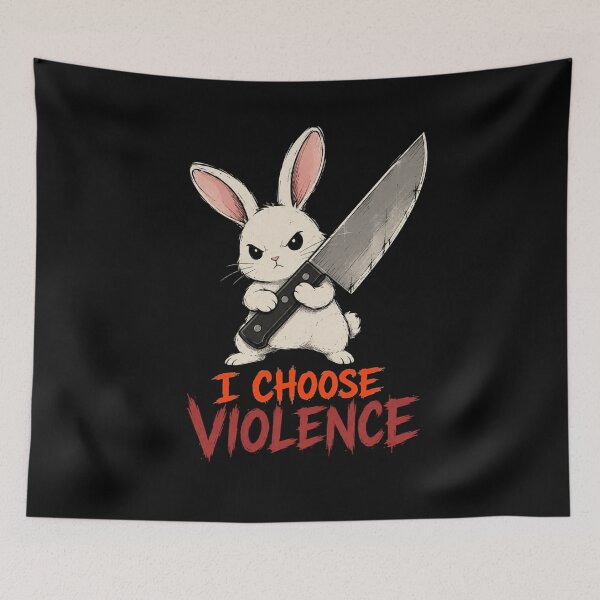 Item preview, I Choose Violence Bunny  designed and sold by TheEndDesign.