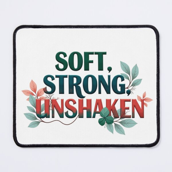 Item preview, Soft Strong Unshaken Botanical Resilience Quote designed and sold by Aarvya Fashion Club ( A.F.C ).