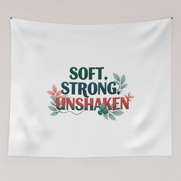 Item preview, Soft Strong Unshaken Botanical Resilience Quote designed and sold by Aarvya Fashion Club ( A.F.C ).
