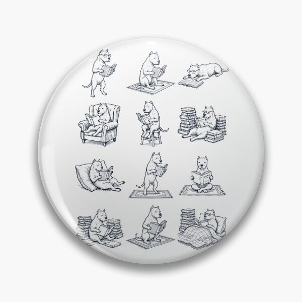 Item preview, Vintage Dogo Argentino Book Reader Reading Dog Lover designed and sold by dian-rody-crest.