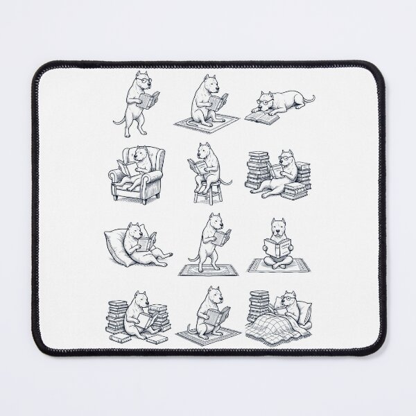Item preview, Vintage Dogo Argentino Book Reader Reading Dog Lover designed and sold by dian-rody-crest.