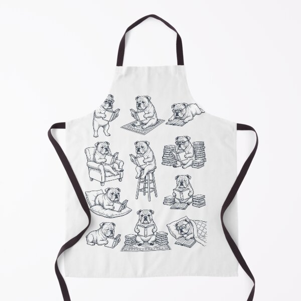 Item preview, Vintage English Bulldog Book Reader Reading Dog Lover designed and sold by dian-rody-crest.