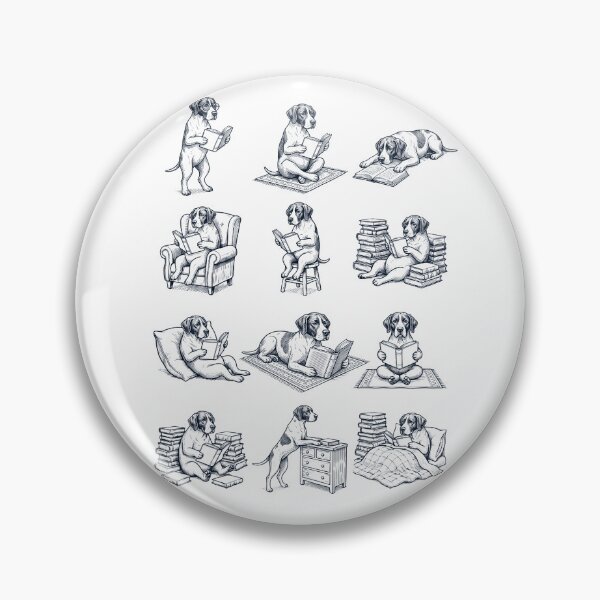 Item preview, Vintage English Pointer Book Reader Reading Dog Lover designed and sold by dian-rody-crest.