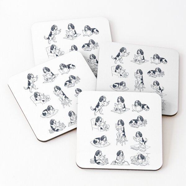 Item preview, Vintage English Springer Spaniel Book Reader Reading Dog Lover designed and sold by dian-rody-crest.