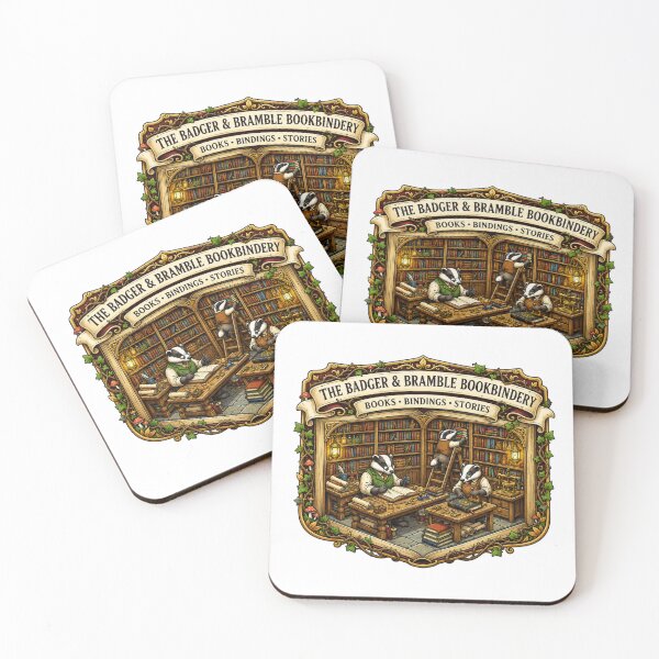 Item preview, Badger & Bramble Bookbindery | Whimsical Woodland Bookshop & Bookbinding Art designed and sold by MrDev.