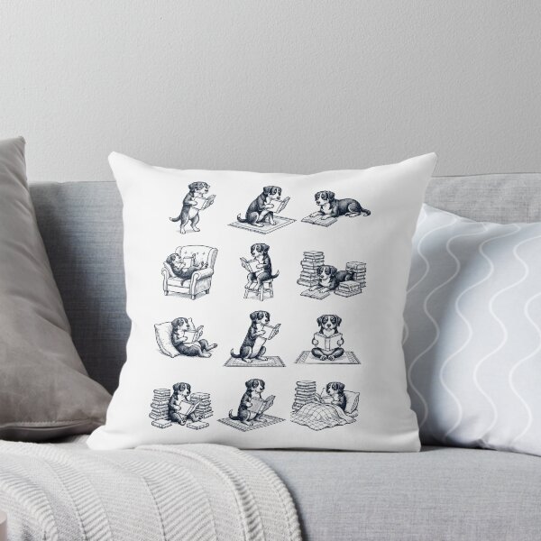Item preview, Vintage Entlebucher Mountain Dog Book Reader Reading Dog Lover designed and sold by dian-rody-crest.