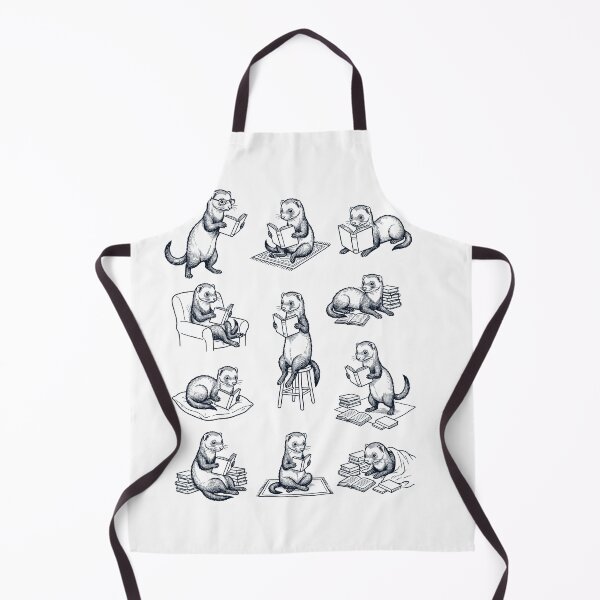 Item preview, Vintage Ferret Book Reader Reading Animal Lover designed and sold by dian-rody-crest.