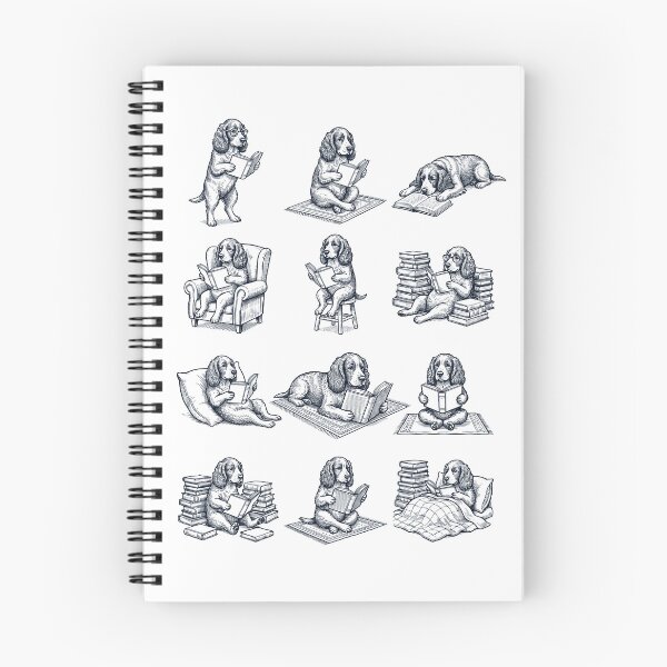 Item preview, Vintage Field Spaniel Book Reader Reading Dog Lover designed and sold by dian-rody-crest.