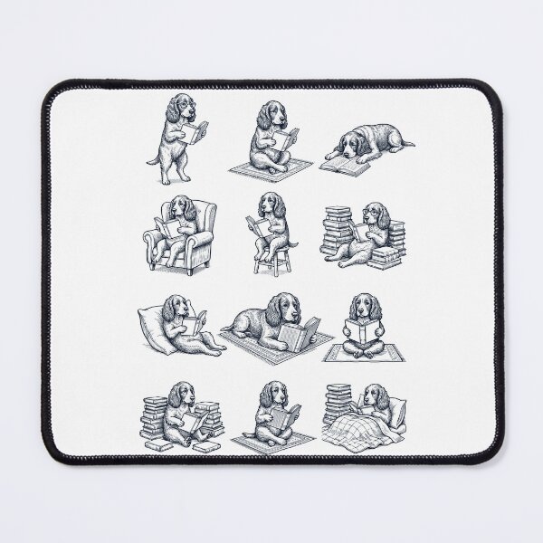 Item preview, Vintage Field Spaniel Book Reader Reading Dog Lover designed and sold by dian-rody-crest.