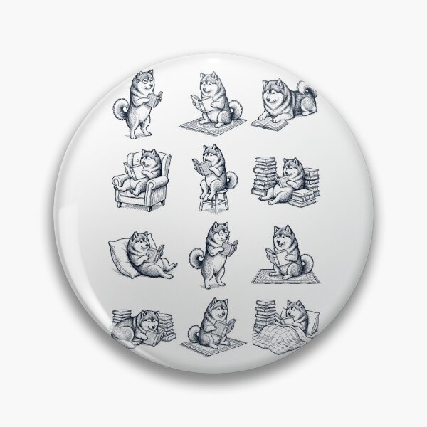 Item preview, Vintage Finnish Lapphund Book Reader Reading Dog Lover designed and sold by dian-rody-crest.