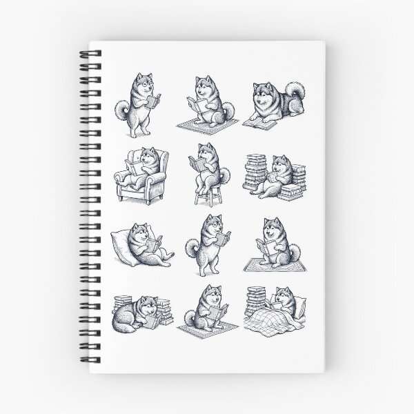 Item preview, Vintage Finnish Lapphund Book Reader Reading Dog Lover designed and sold by dian-rody-crest.