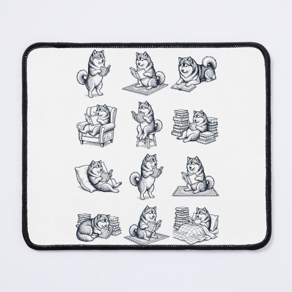 Item preview, Vintage Finnish Lapphund Book Reader Reading Dog Lover designed and sold by dian-rody-crest.