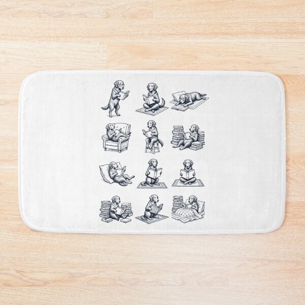 Item preview, Vintage Flat Coated Retriever Book Reader Reading Dog Lover designed and sold by dian-rody-crest.