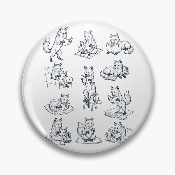 Item preview, Vintage Fox Book Reader Reading Animal Lover designed and sold by dian-rody-crest.