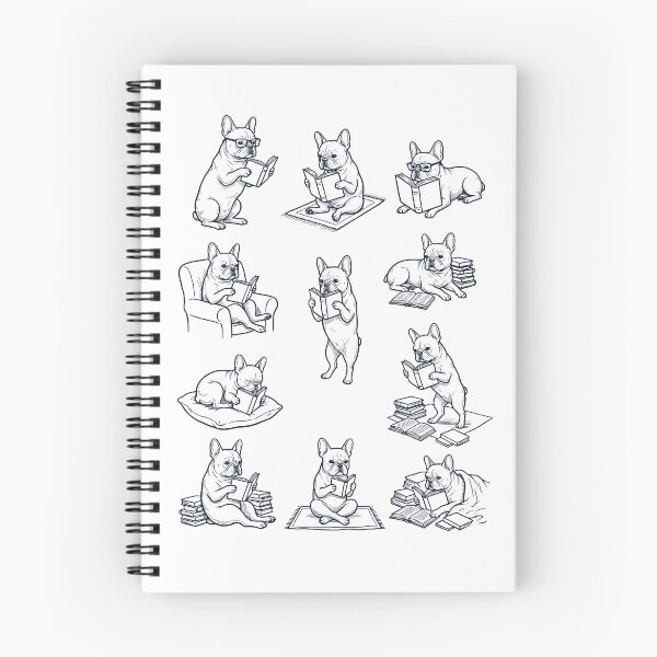 Item preview, Vintage French Bulldog Book Reader Reading Dog Lover designed and sold by dian-rody-crest.