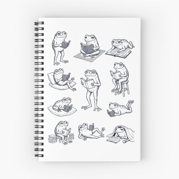 Item preview, Vintage Frog Book Reader Reading Animal Lover designed and sold by dian-rody-crest.