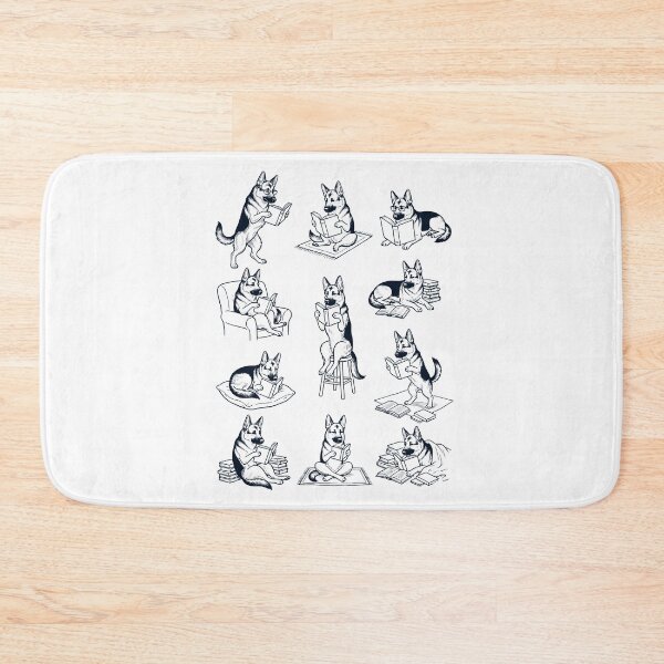 Item preview, Vintage German Shepherd Book Reader Reading Dog Lover designed and sold by dian-rody-crest.