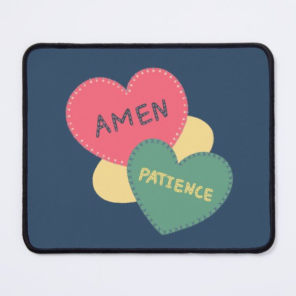 Item preview, Stitched Hearts Amen Patience Faith Art designed and sold by bySunnieStudio.