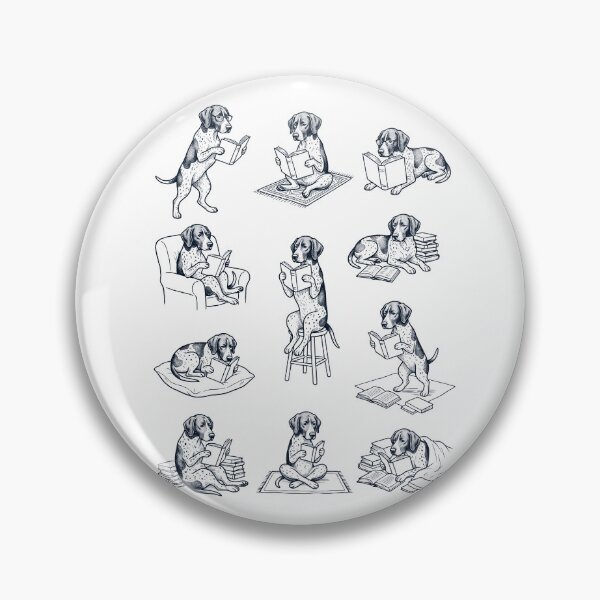 Item preview, Vintage German Shorthaired Pointer Book Reader Reading Dog Lover designed and sold by dian-rody-crest.