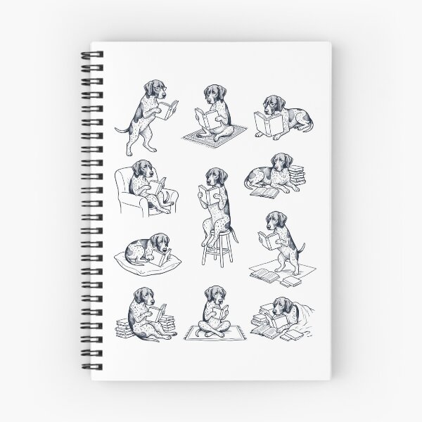 Item preview, Vintage German Shorthaired Pointer Book Reader Reading Dog Lover designed and sold by dian-rody-crest.