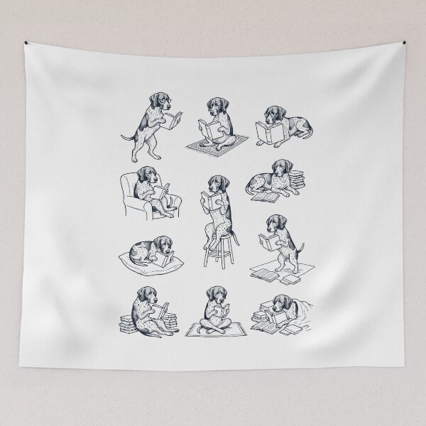 Item preview, Vintage German Shorthaired Pointer Book Reader Reading Dog Lover designed and sold by dian-rody-crest.