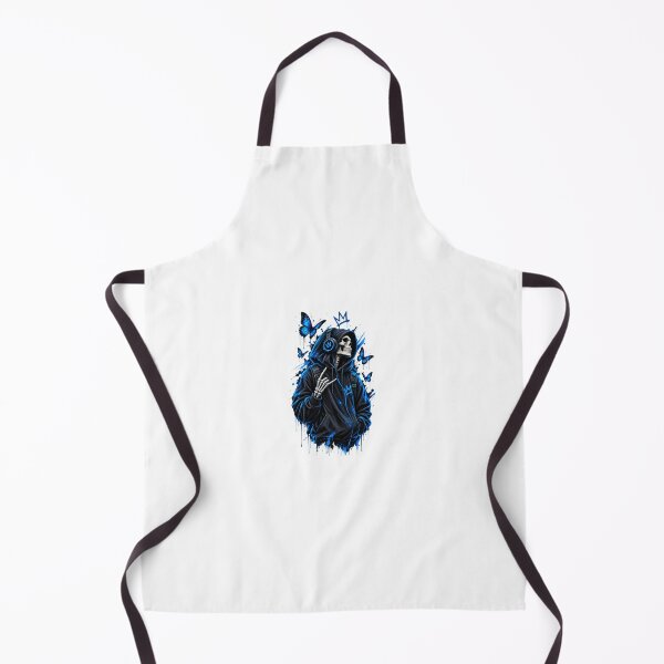 Item preview, Gothic Skeleton Hoodie Blue Butterflies Headphones Art designed and sold by Ak-art-shop.