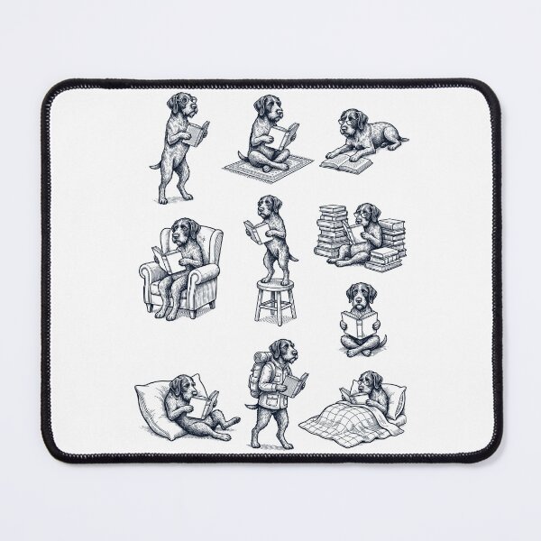 Item preview, Vintage German Wirehaired Pointer Book Reader Reading Dog Lover designed and sold by dian-rody-crest.