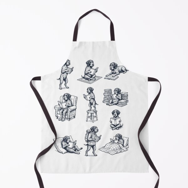 Item preview, Vintage German Wirehaired Pointer Book Reader Reading Dog Lover designed and sold by dian-rody-crest.