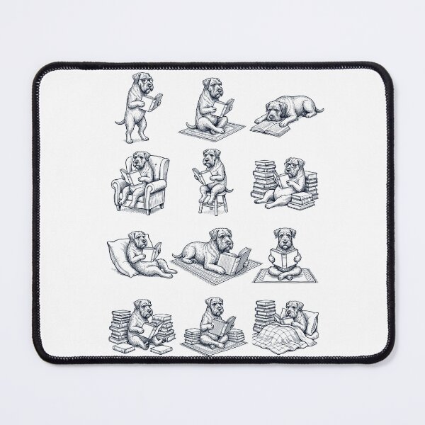 Item preview, Vintage Giant Schnauzer Book Reader Reading Dog Lover designed and sold by dian-rody-crest.