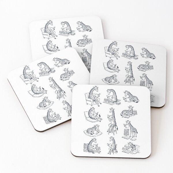 Item preview, Vintage Giraffe Book Reader Reading Animal Lover designed and sold by dian-rody-crest.