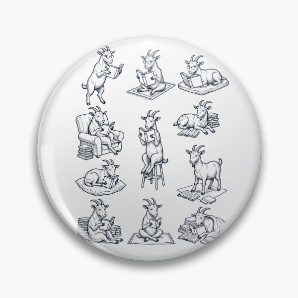 Item preview, Vintage Goat Book Reader Reading Animal Lover designed and sold by dian-rody-crest.