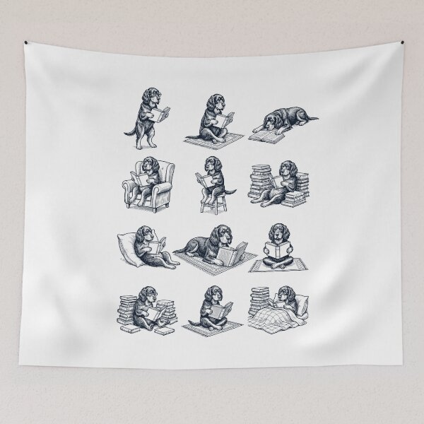 Item preview, Vintage Gordon Setter Book Reader Reading Dog Lover designed and sold by dian-rody-crest.