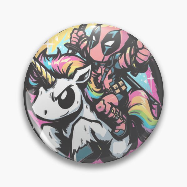 Item preview, Deadpool Riding Rainbow Unicorn Fan Art ⭐⭐⭐⭐⭐ designed and sold by NewVision-Shop.