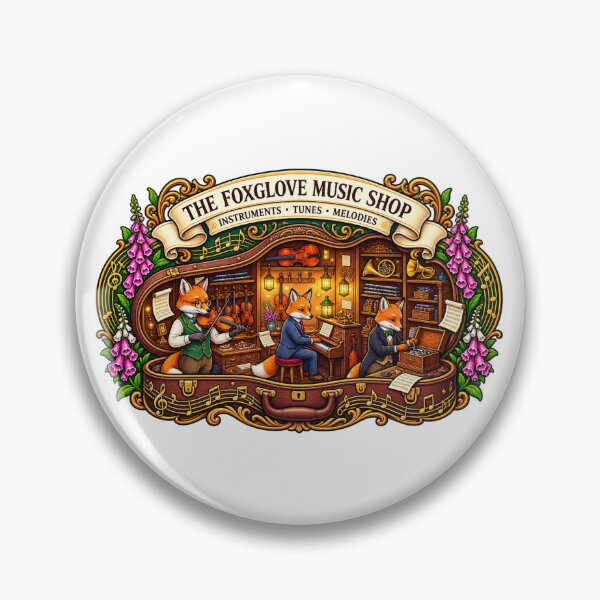 Item preview, Foxglove Music Shop | Whimsical Woodland Fox Music Store designed and sold by MrDev.